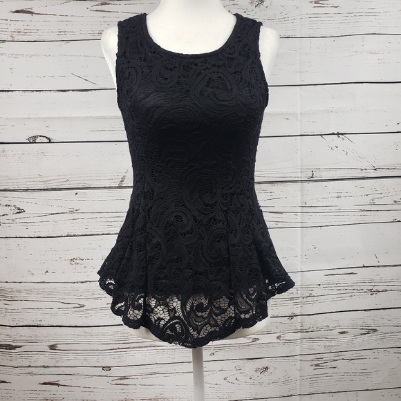 Scobe Tops - Scobe Lace Black Shirt